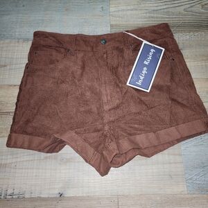 Brown corduroy shorts